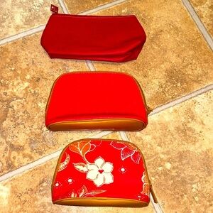 ESTEE LAUDER Makeup/Cosmetic/Skincare Assorted Zipper Bags Bundle Set of 3 PINK